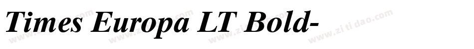 Times Europa LT Bold字体转换